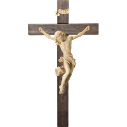 Cristo Barroco en cruz Madera vieja